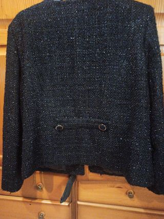 Chaqueta negra Channel - Talla 48