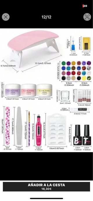 Kit de 17 piezas para uñas 