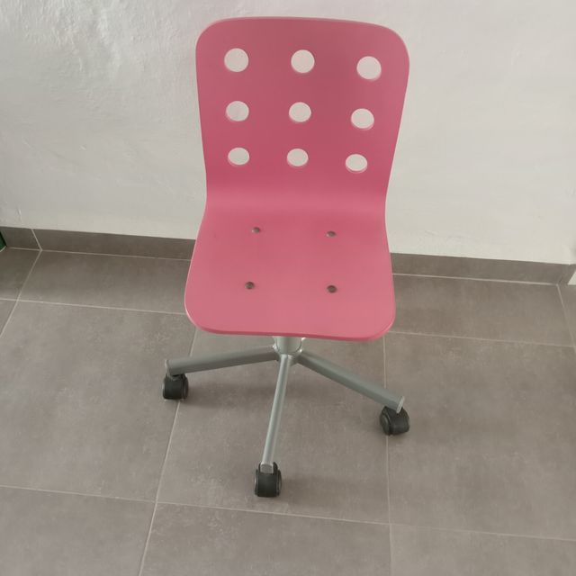 Silla giratoria infantil rosa
