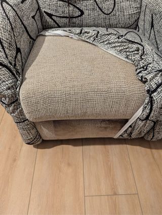 2 Sillones reclinables - Tela gris&negro