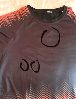 Completo sportivo mezza manica nero-rosso