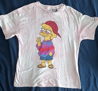 Camiseta Lisa Simpsons Zara Rosa