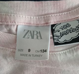 Camiseta Lisa Simpsons Zara Rosa