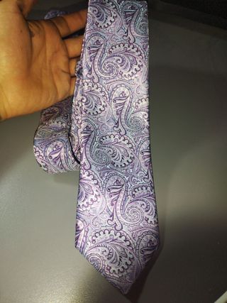 Corbata paisley morada | Azul