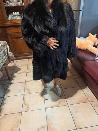 Cappotto pelliccia nero