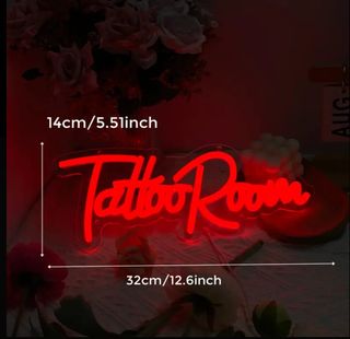 Lampada Neon LED - TATTOO ROOM - Rosso