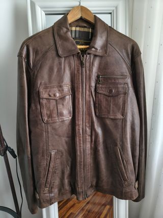 Chaqueta piel Milano marrón