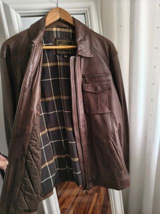 Chaqueta piel Milano marrón