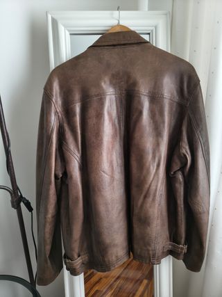 Chaqueta piel Milano marrón