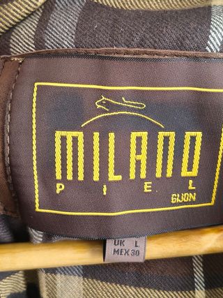 Chaqueta piel Milano marrón