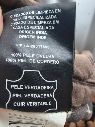 Chaqueta piel Milano marrón