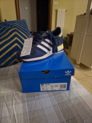 Adidas USA 84 - Scarpe blu/bianche tg 38