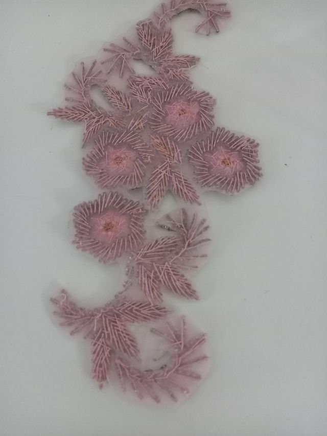 Applique pizzo ricamato: perline & strass Vintage 