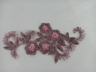 Applique pizzo ricamato: perline & strass Vintage 