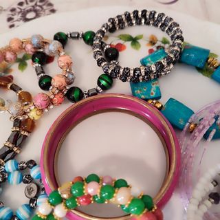 Set 10 braccialetti multicolor