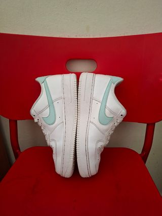 Nike Air Force 1 - Zapatillas blancas y verde ment
