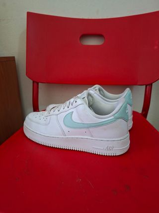 Nike Air Force 1 - Zapatillas blancas y verde ment