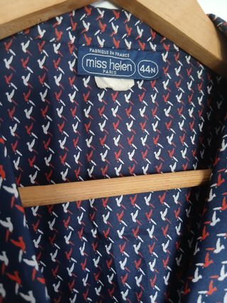 Camisa  - azul marino con Rojo