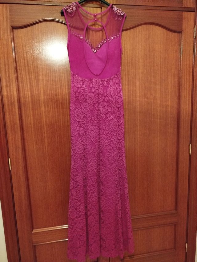 Vestido encaje rosa fucsia