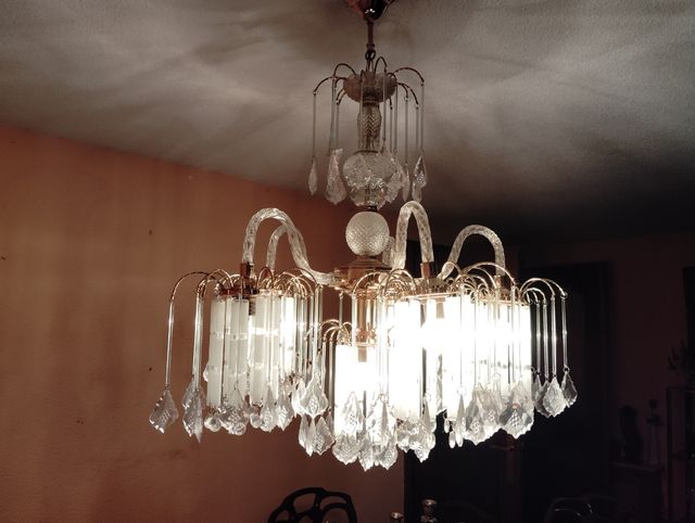 Lampara vintage de cristal