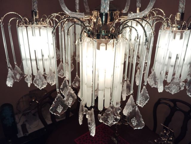 Lampara vintage de cristal