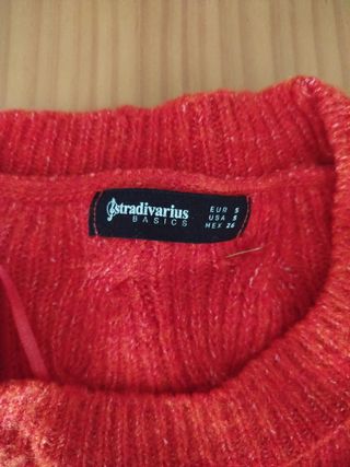 Jersey Stradivarius naranja talla S