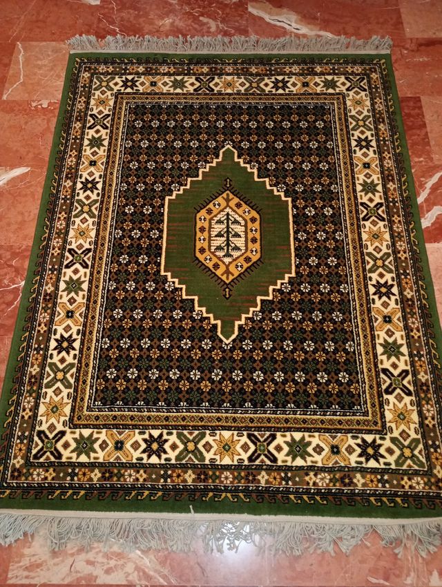 Alfombra persa - Verde, multicolor