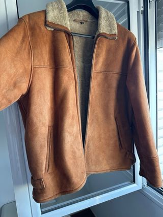 Chaqueta piel ZERIMAR marrón M