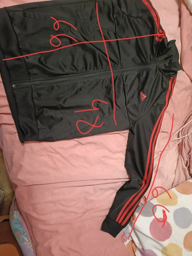 Chaqueta Adidas c/3 rayas rojas