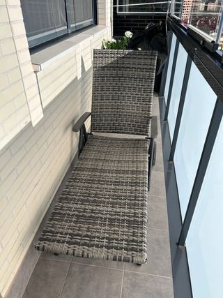 Hamaca Plegable Ratan Gris