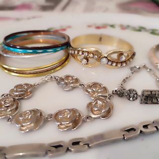 Set braccialetti collore oro argento
