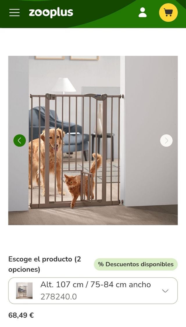 Barrera Savic Dog Barrier con puerta gatera