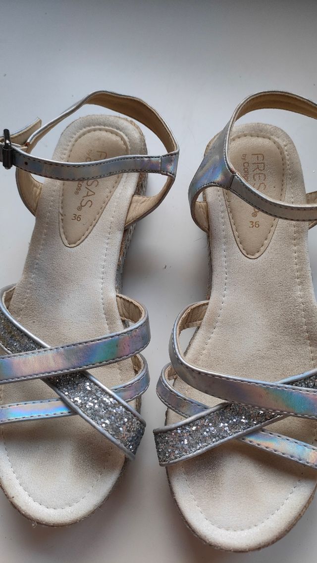 Sandalias Fresas color Plata 36