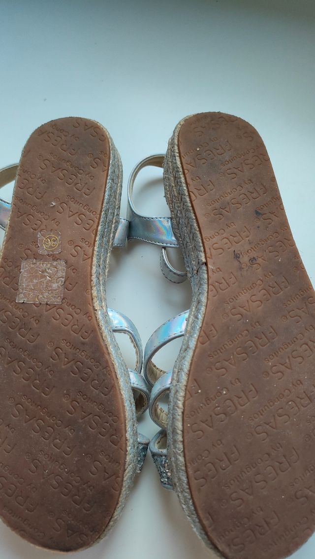 Sandalias Fresas color Plata 36