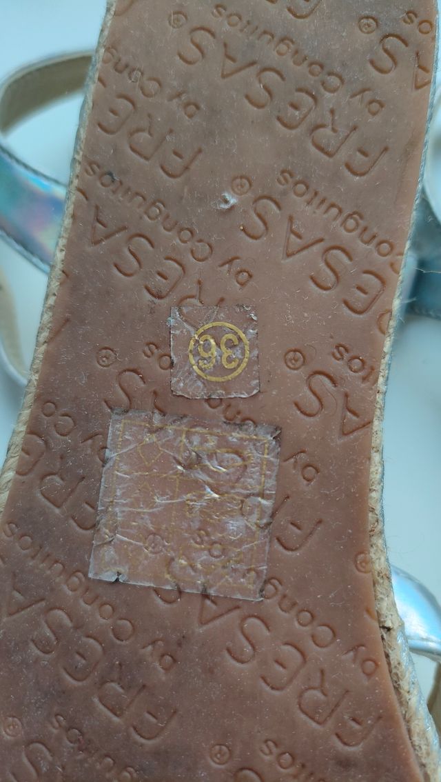 Sandalias Fresas color Plata 36