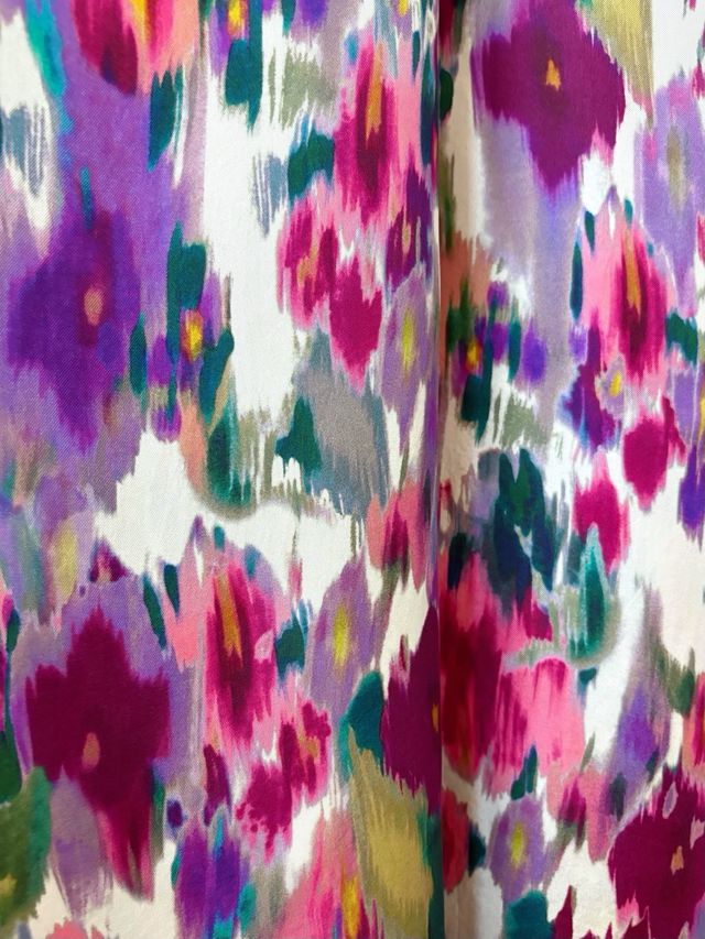 Vestito lungo floreale in seta