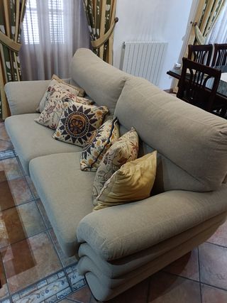 Sofá 3 plazas beige