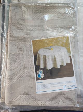 Tovaglia Beige in misto Lino 