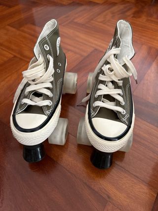 Patines estilo converse Verde Oliva