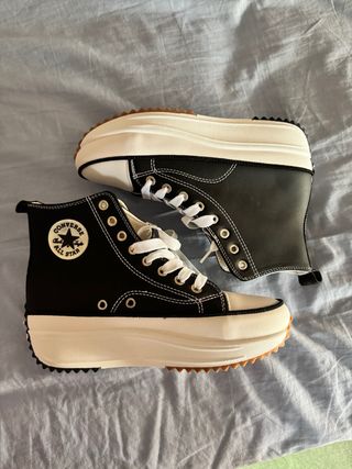 Converse plataforma negros