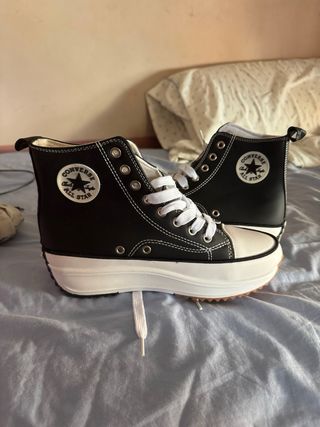 Converse plataforma negros