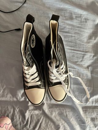 Converse plataforma negros