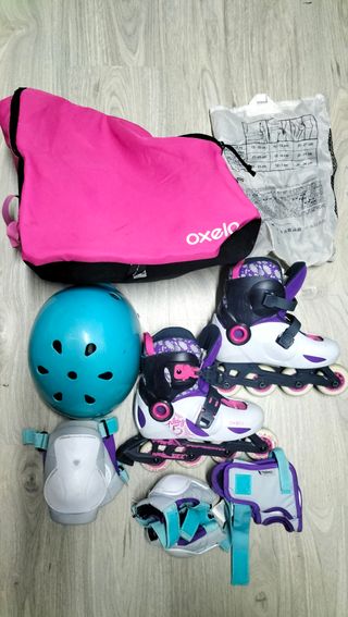 Patines Oxelo Play 5 Talla 30-32 + Protecciones
