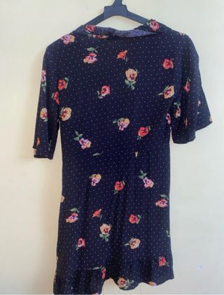 Vestido flores - Negro y multicolor