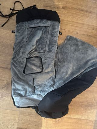 Saco bebé invierno negro-gris