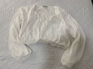 Blusa blanca manga larga