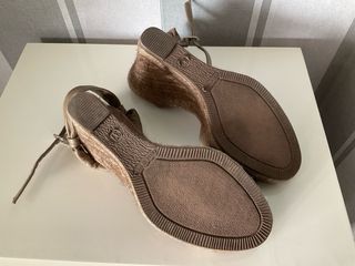 Sandalias cuña esparto beige nº37