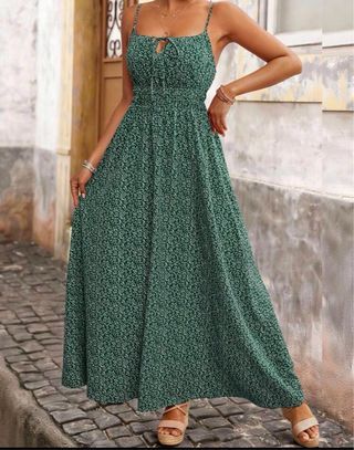 Vestido largo verde XS - NUEVO