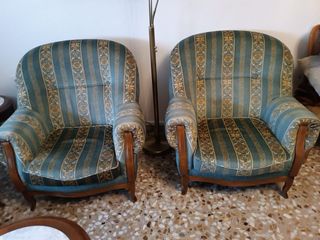 Sofá 3 plazas + 2 sillones vintage