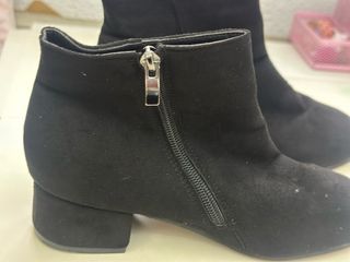 Botines negros tacón bajo